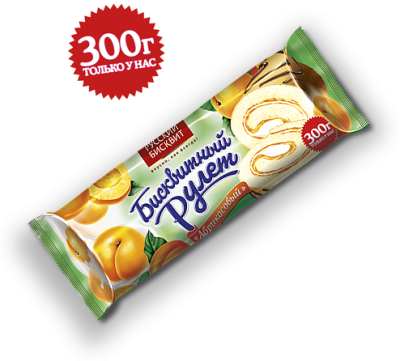 Рулет Абрикос 300г*10 РБ