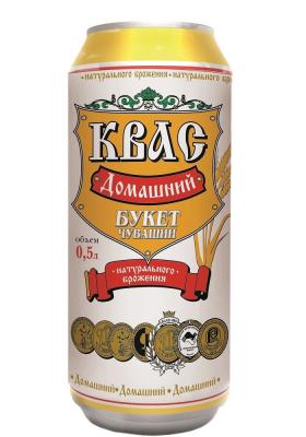 Квас "Домашний" 0,45 л ж/б (24) Букет Чувашии