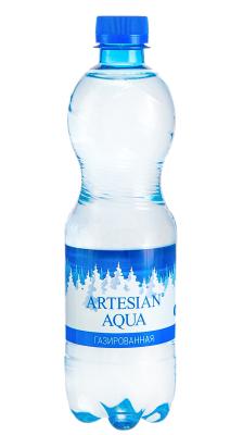 Вода питьевая "AQUA ARTESIAN" 0,5 л газ