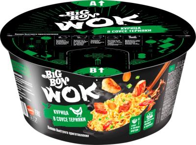 BIGBON Лапша б/п Курица/Тирияки wok Чашка 85г*24