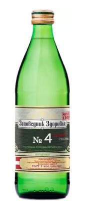 Скважина №4 0,45л*12 ст/б Заповедник здоровья №4 Вода минеральная природная