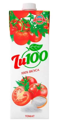 Сок томатный Ju100 тетра пак Гост 1л (12) 