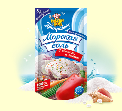 Приправа Морская соль с овощами и зеленью 200г*14шт (шоу-бокс) Приправыч