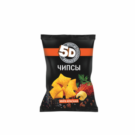 Чипсы пшеничные 5D со вкусом красная икра 45г*40