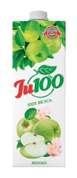 Нектар Яблочный осв. Ju100 тетра пак Гост 1л (12) 