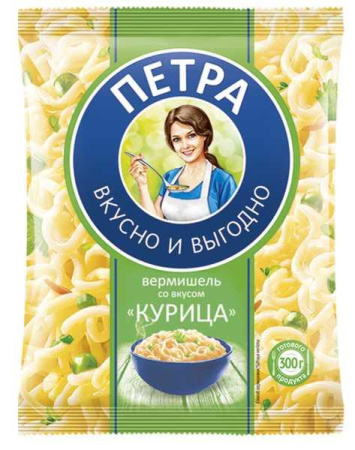 Вермишель б/п Петра курица 50г*56