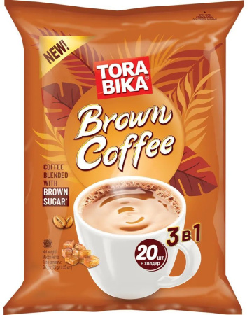 ТОРАБИКА кофе 3 в 1 BROWN COFFEE 25г 20шт лента*12