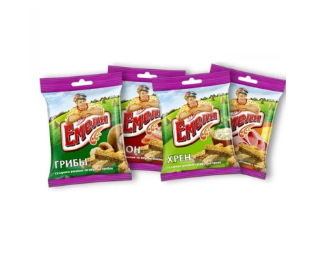 Емеля сухарики со вкусом пряного томата 40г*45