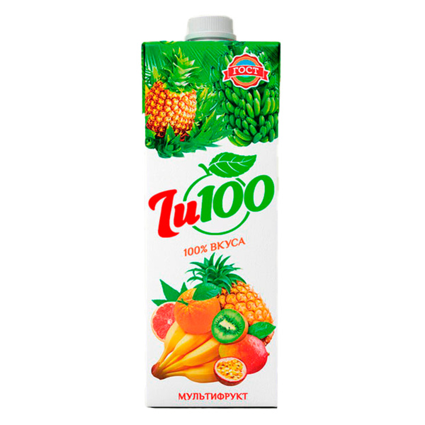 Нектар Мультифруктовый Ju100 тетра пак Гост 1,95л (6) Широкий Карамыш